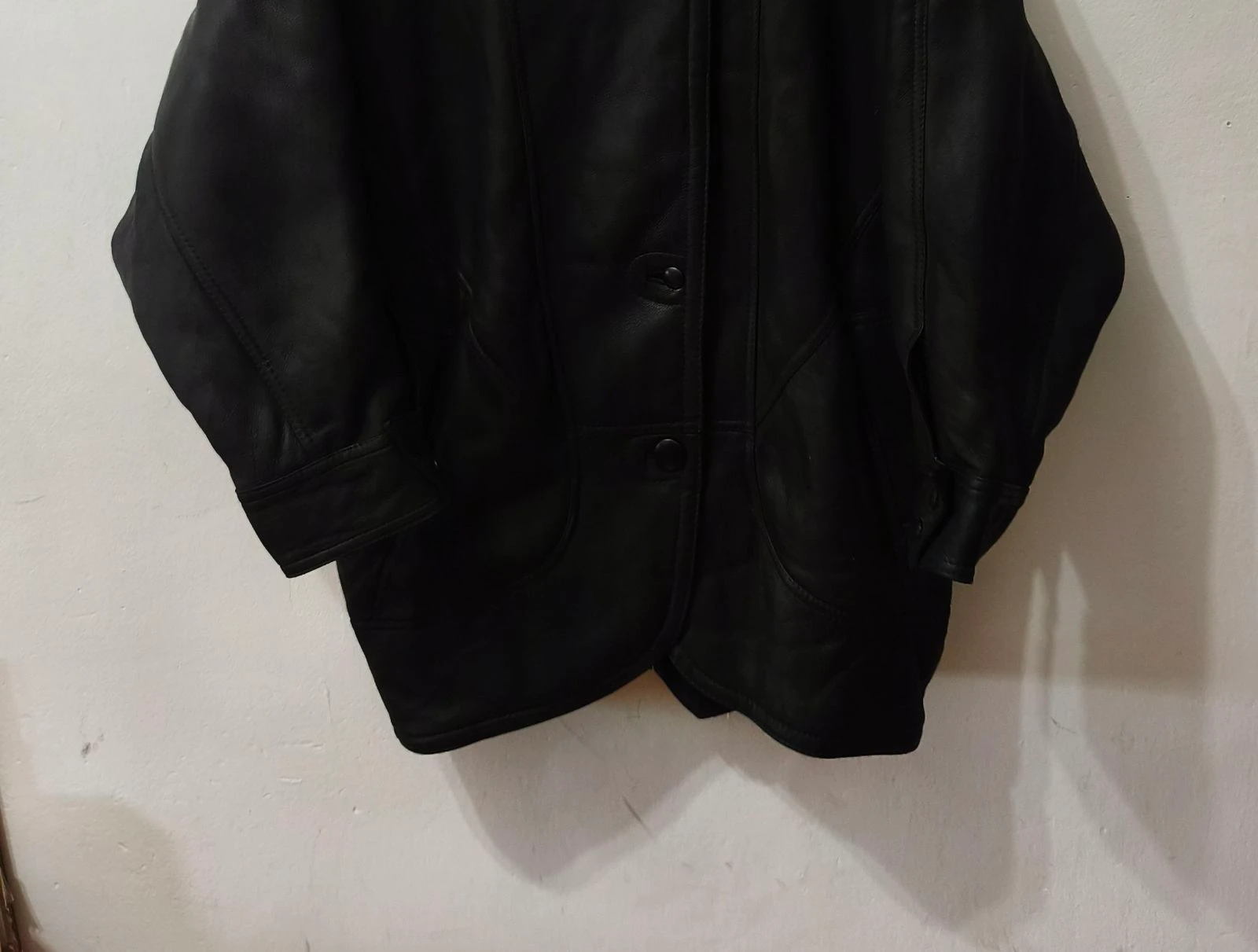 Black leather jacket men Size 42 – photo 7